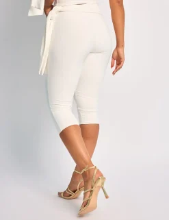 Sale Knot Detail Tie Side Luxe Slinky Capri Pants Back In Stock | Co-ords
