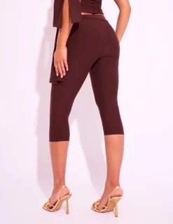Sale Knot Detail Tie Side Luxe Slinky Capri Pants Back In Stock | Co-ords