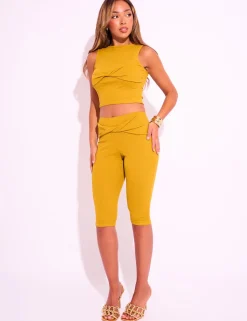 Flash Sale Knot Front Mesh Sleeveless Top Co-ords | Tops