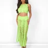 Outlet Ladder Detail Maxi Skirt Co-ords