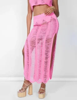 Store Ladder Detail Maxi Skirt Co-ords