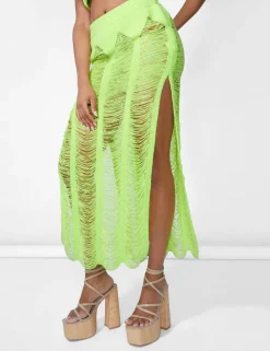 Outlet Ladder Detail Maxi Skirt Co-ords