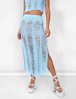 Discount Ladder Detail Maxi Skirt Co-ords