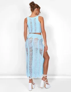 Discount Ladder Detail Maxi Skirt Co-ords