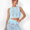 Best Sale Ladder Detail Sleeveless Vest Top Co-ords | Tops
