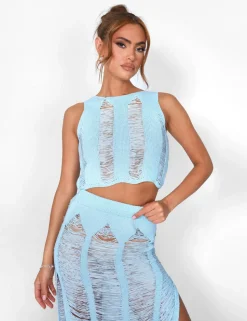 Best Sale Ladder Detail Sleeveless Vest Top Co-ords | Tops