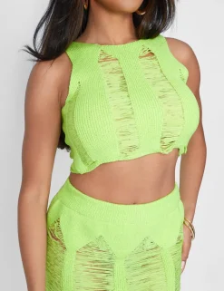 Best Sale Ladder Detail Sleeveless Vest Top Co-ords | Tops