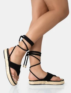 Cheap Laguna Beach Towelling Flip Flop Raffia Sandals Flats