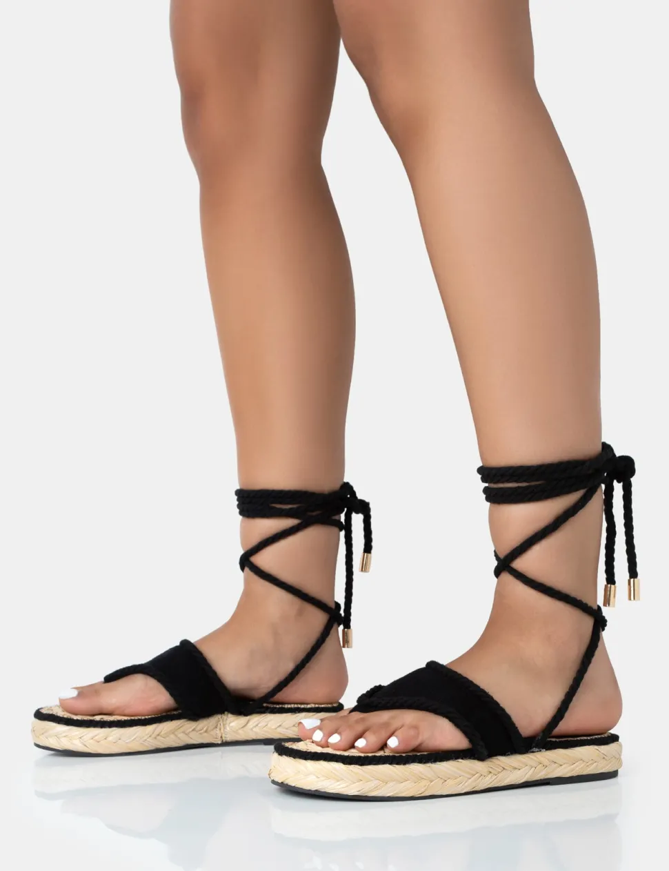 Cheap Laguna Beach Towelling Flip Flop Raffia Sandals Flats