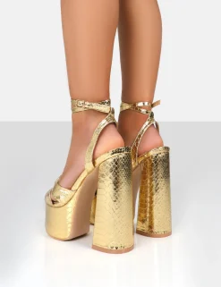 Flash Sale Leo Edition Metallic Platform High Heels Back In Stock | 6" Heels