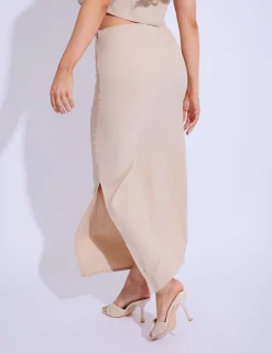 Outlet Linen Look Maxi Skirt Co-ord Co-ords | Skirts