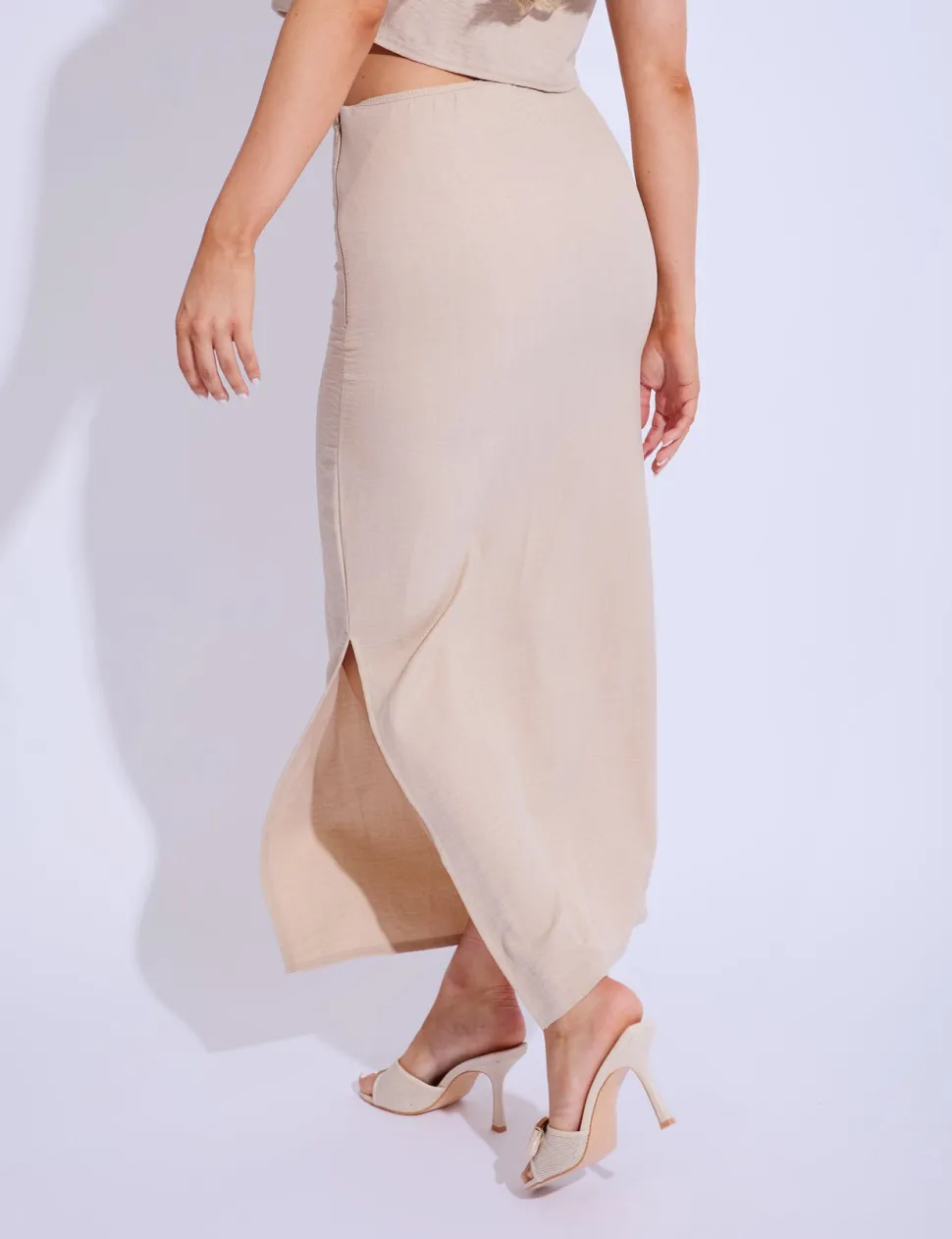 Outlet Linen Look Maxi Skirt Co-ord Co-ords | Skirts