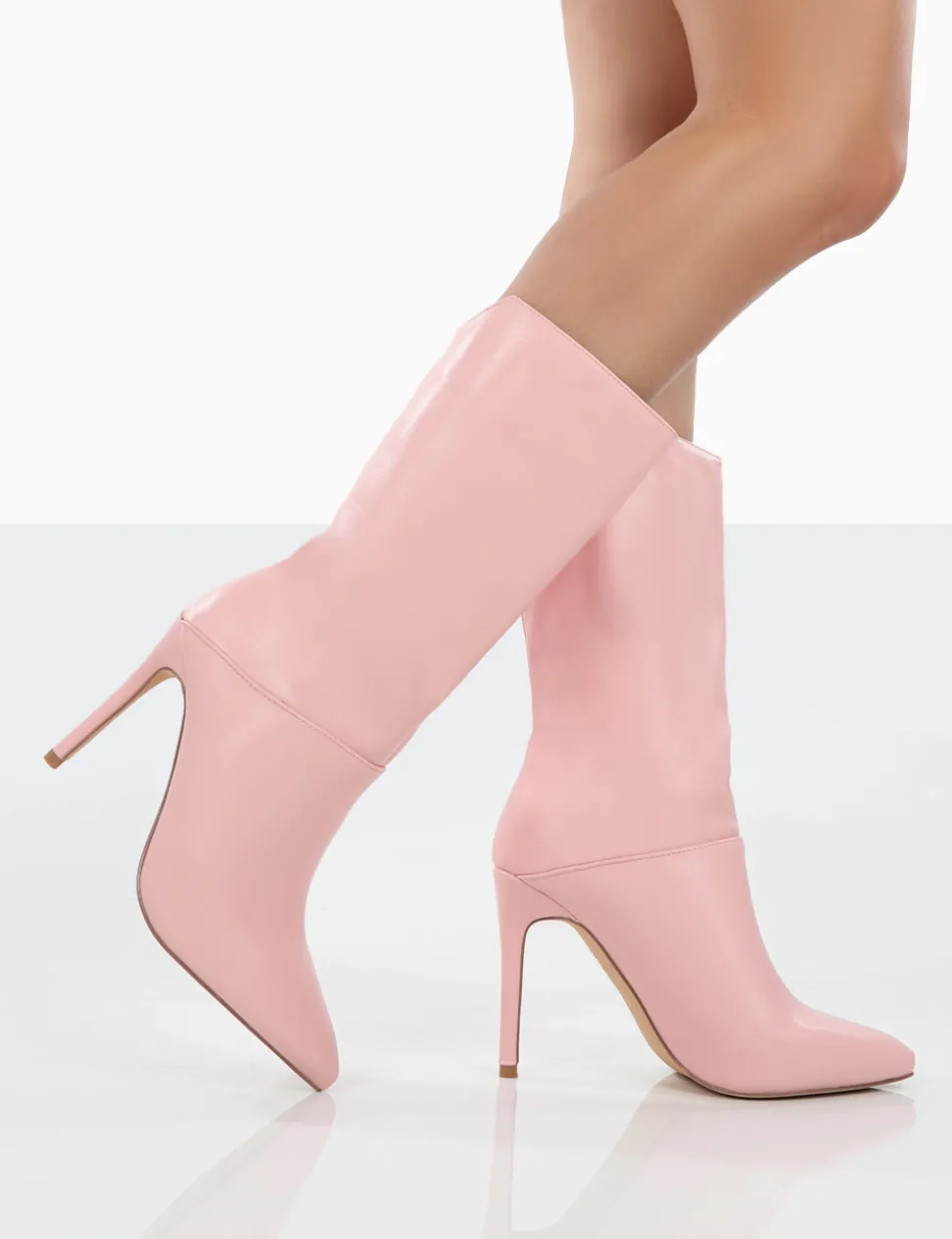 Sale Lisel PU Pointed Toe Stiletto Heeled Ankle Boots High Heels | Heeled Boots