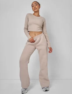 Best Long Sleeve Ribbed Top Stone Sculpt & Leisure | Kaiia The Label