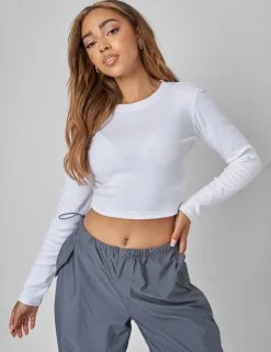 Store Long Sleeve Ribbed Top Sculpt & Leisure | Kaiia The Label