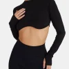 Best Long Sleeve Underbust Crop Top Sculpt & Leisure | Kaiia The Label
