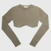 Cheap LONG SLEEVE UNDERBUST CROP TOP ELM Back In Stock | Sculpt & Leisure