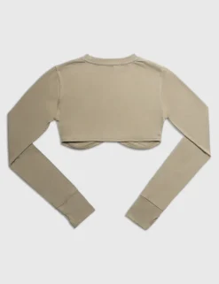 Cheap LONG SLEEVE UNDERBUST CROP TOP ELM Back In Stock | Sculpt & Leisure