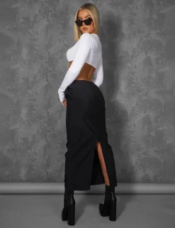 Clearance Long Sleeve Underbust Crop Top Back In Stock | Sculpt & Leisure