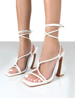 Cheap Lori Strappy Lace Up Square Toe Heels Back In Stock | 4