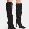 Sale Lothario Diamante Knee High Boots Knee High Boots | Long Boots