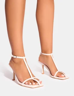 Sale Lynx Minimal Caged Barely There Heels Barely There Heels | Mid Heels