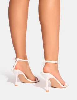 Sale Lynx Minimal Caged Barely There Heels Barely There Heels | Mid Heels