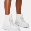 Online Magda Patent Quilted Chunky Sole Rounded Toe Ankle Boots Chunky Boots | Ankle Boots