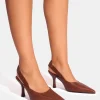 Flash Sale Malia Vintage Fold Over Detail Cushioned Slingback Court Heels Court Heels