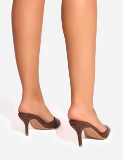 Cheap Mario Mid Heel Mules Kitten Heels | Mules