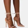 Cheap Merlot Lace Up Wrap Around Pointed Toe Stiletto Heels Lace Up Heels | High Heels
