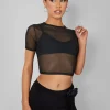 Flash Sale Mesh Fitted T-Shirt Sculpt & Leisure | Kaiia The Label