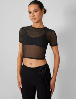 Flash Sale Mesh Fitted T-Shirt Sculpt & Leisure | Kaiia The Label