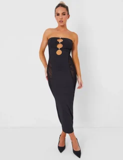 Sale Mesh Lace Bandeau Midaxi Dress Sculpt & Leisure | Kaiia The Label