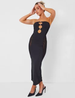 Sale Mesh Lace Bandeau Midaxi Dress Sculpt & Leisure | Kaiia The Label