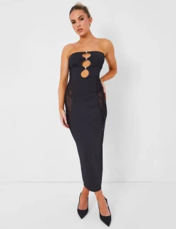 Sale Mesh Lace Bandeau Midaxi Dress Sculpt & Leisure | Kaiia The Label