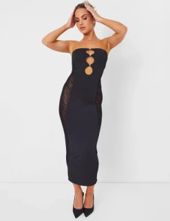 Sale Mesh Lace Bandeau Midaxi Dress Sculpt & Leisure | Kaiia The Label