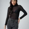 Online Mesh Long Sleeve Bodysuit Bodysuits | Tops