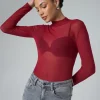 Cheap Mesh Long Sleeve Bodysuit Tops | Bodysuits
