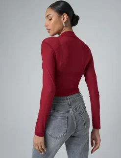 Cheap Mesh Long Sleeve Bodysuit Tops | Bodysuits