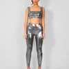 Cheap Metallic Crop Top Tops