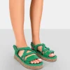 Sale Miami Rope Flatform Lace Up Sandals Flats