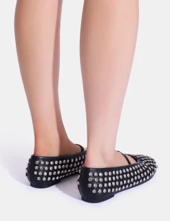 Fashion Mina Embellished Ballet Flat Pumps Flats