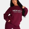 Shop Monaco Embroidered Sweatshirt Berry Sweatshirt & Hoodies | Hoodies & Sweatshirts