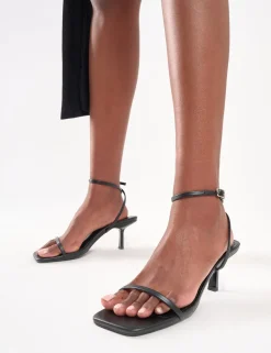 Best Sale Natalya Barely There Mid Heels Barely There Heels | Square Toe Heels