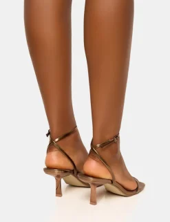 Online Natalya Barely There Square Toe Stiletto Mid Heels Barely There Heels | Square Toe Heels