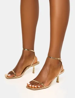 Flash Sale Natalya Barely There Square Toe Stiletto Mid Heels Back In Stock | Barely There Heels