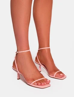 Discount Natalya Barely There Mid Heels Barely There Heels | Pink Heels