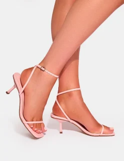 Discount Natalya Barely There Mid Heels Barely There Heels | Pink Heels
