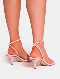 Discount Natalya Barely There Mid Heels Barely There Heels | Pink Heels